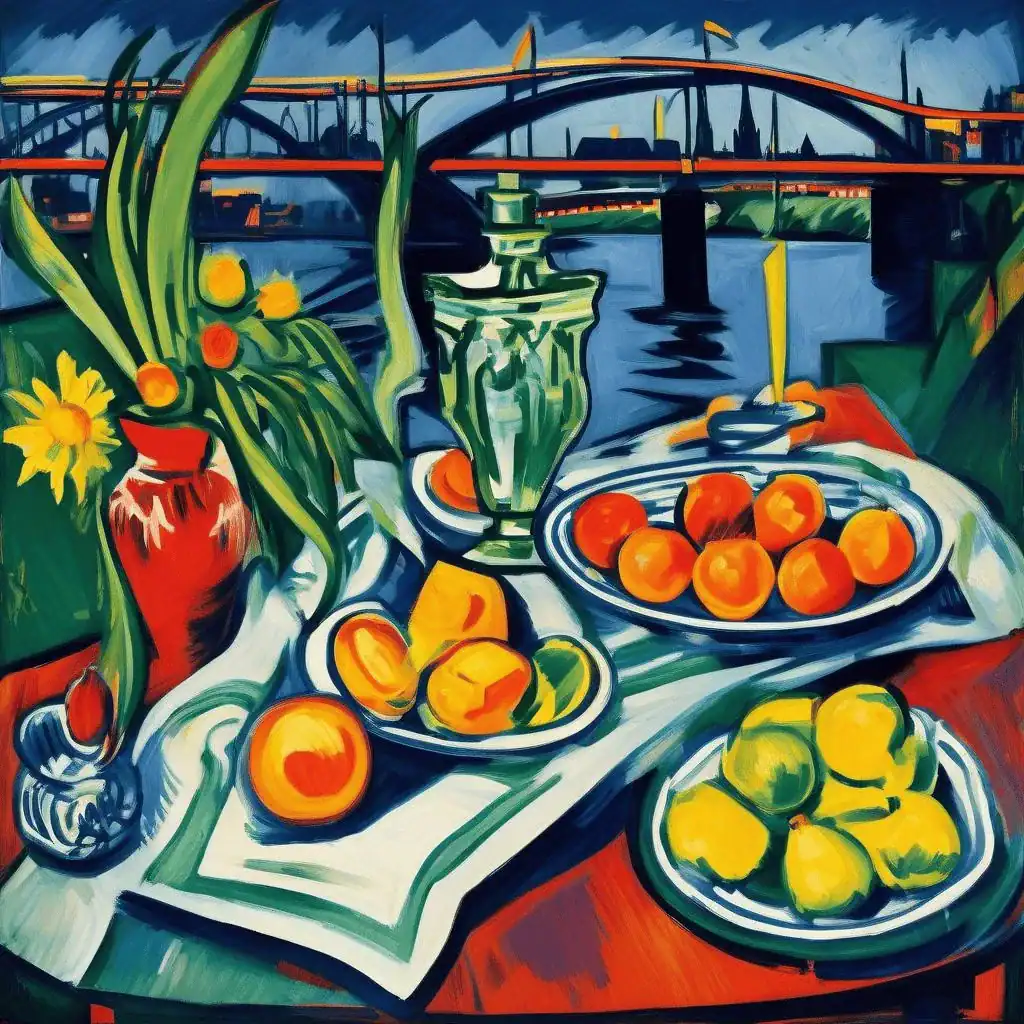 Rhine bridge in Köln – Ernst Ludwig Kirchner