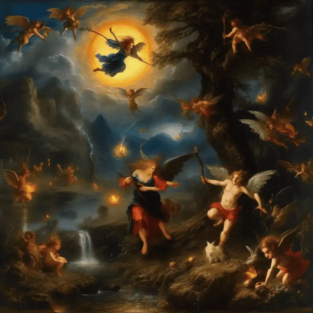 A Witch with Cupids – Adam Elsheimer